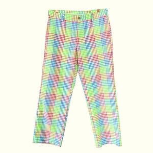 Izod Golf Check Plaid Chino Pants UPF 50 Sun Control (Size‎ 33/30)